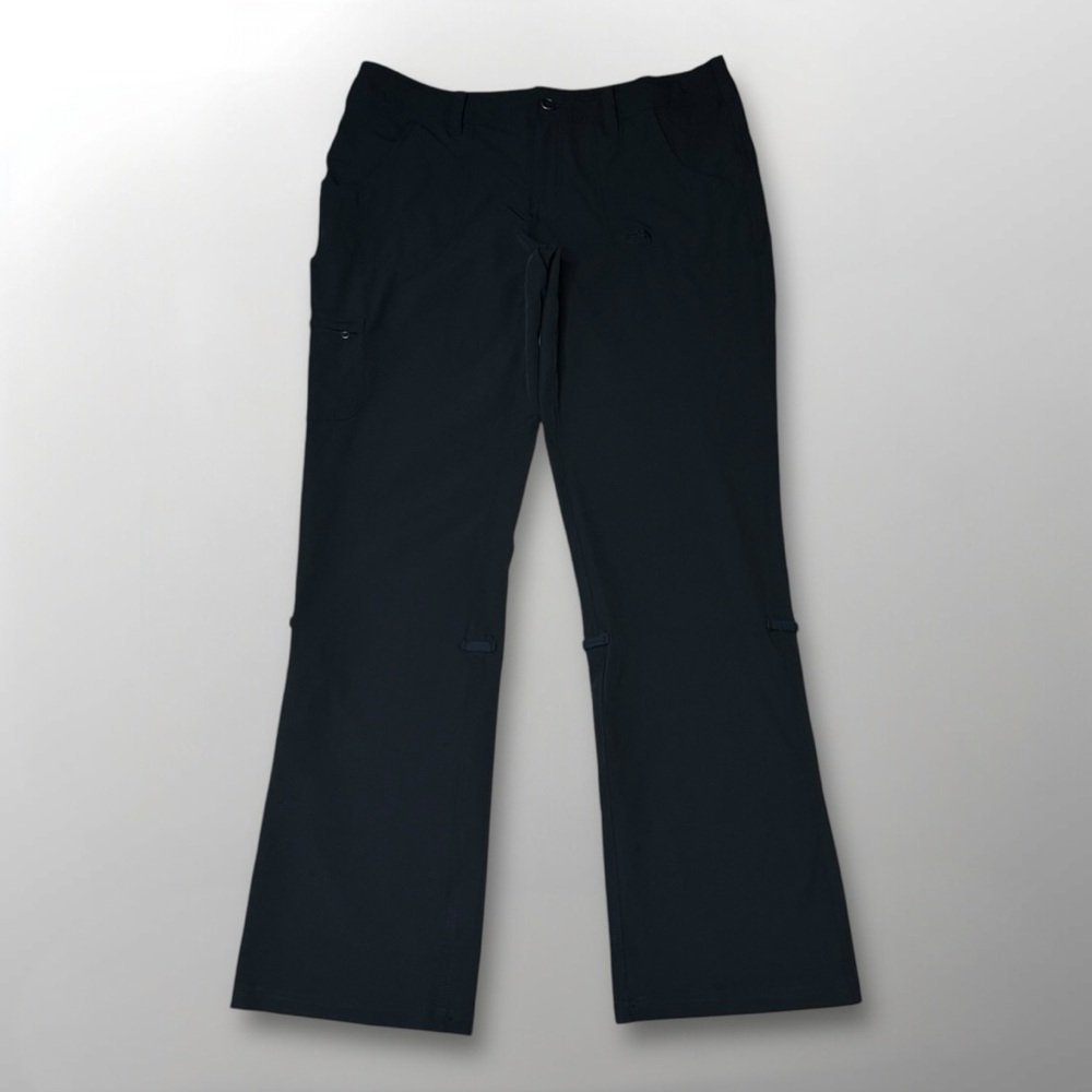 The North Face Women's Black Hiking Adjustable Roll-Up Pants Size 12 in EUC